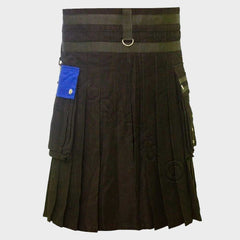 Black & Blue Hybrid Fashion Kilt for Sale