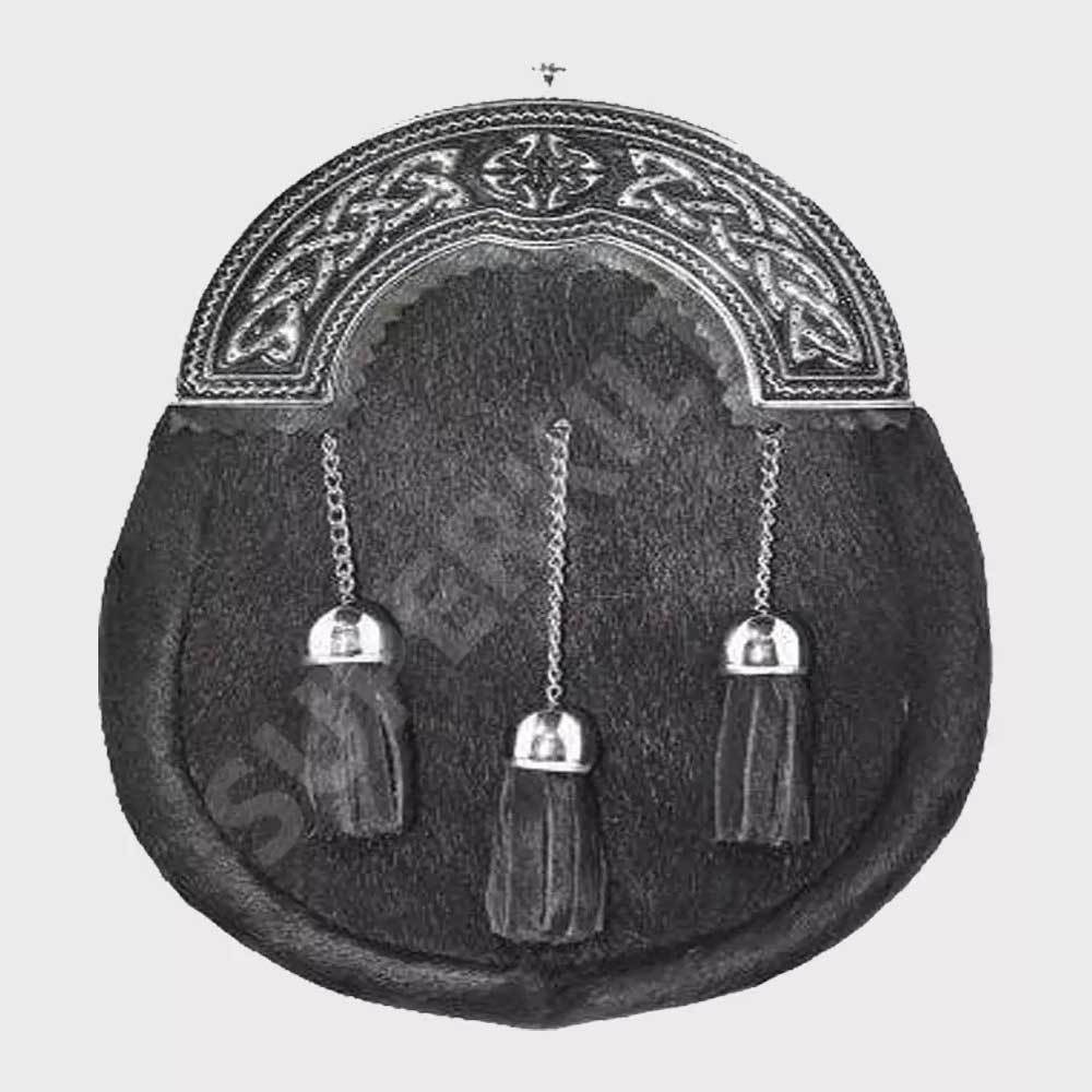 Black Calfskin Full Dress Black Enamel