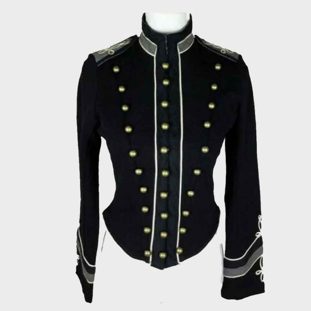 Black Ladies Officers Hussar Jacket
