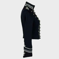 Black Ladies Officers Hussar Jacket