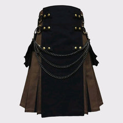 Black and Brown Premium Hybrid Kilt