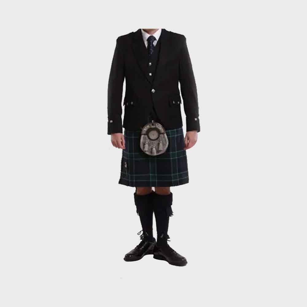 BLACK ARGYLL JACKET FORMAL KILT OUTFIT