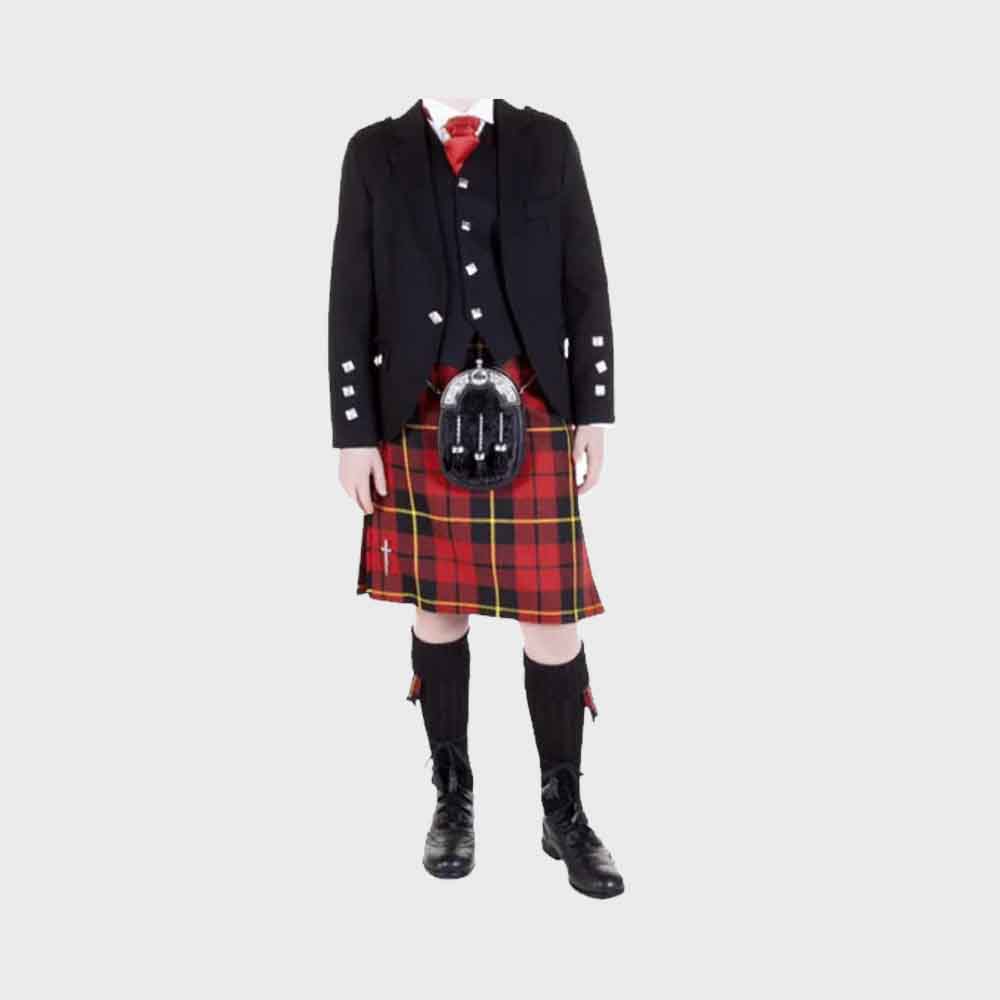 BLACK CRAIL JACKET FORMAL BOYS KILT OUTFIT