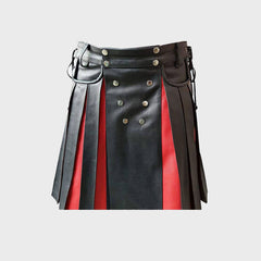Gladiator Leather Kilt with Front Panels Kilt