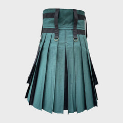 Green & Black Double Cross Utility Kilt
