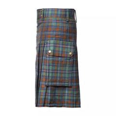 Handmade Traditional County Kerry Tartan Utility Kilt Deluxe Kilt Custom Kilt