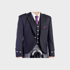 HIGHLAND WEDDING BLACK JACKET ARGYLL KILT OUTFIT