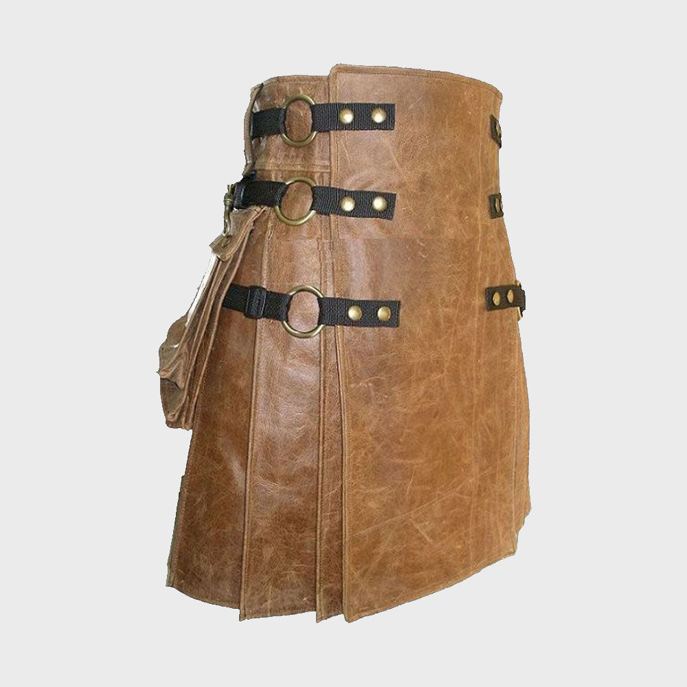 Leather Kilts for Men, 100% Genuine Leather Kilt
