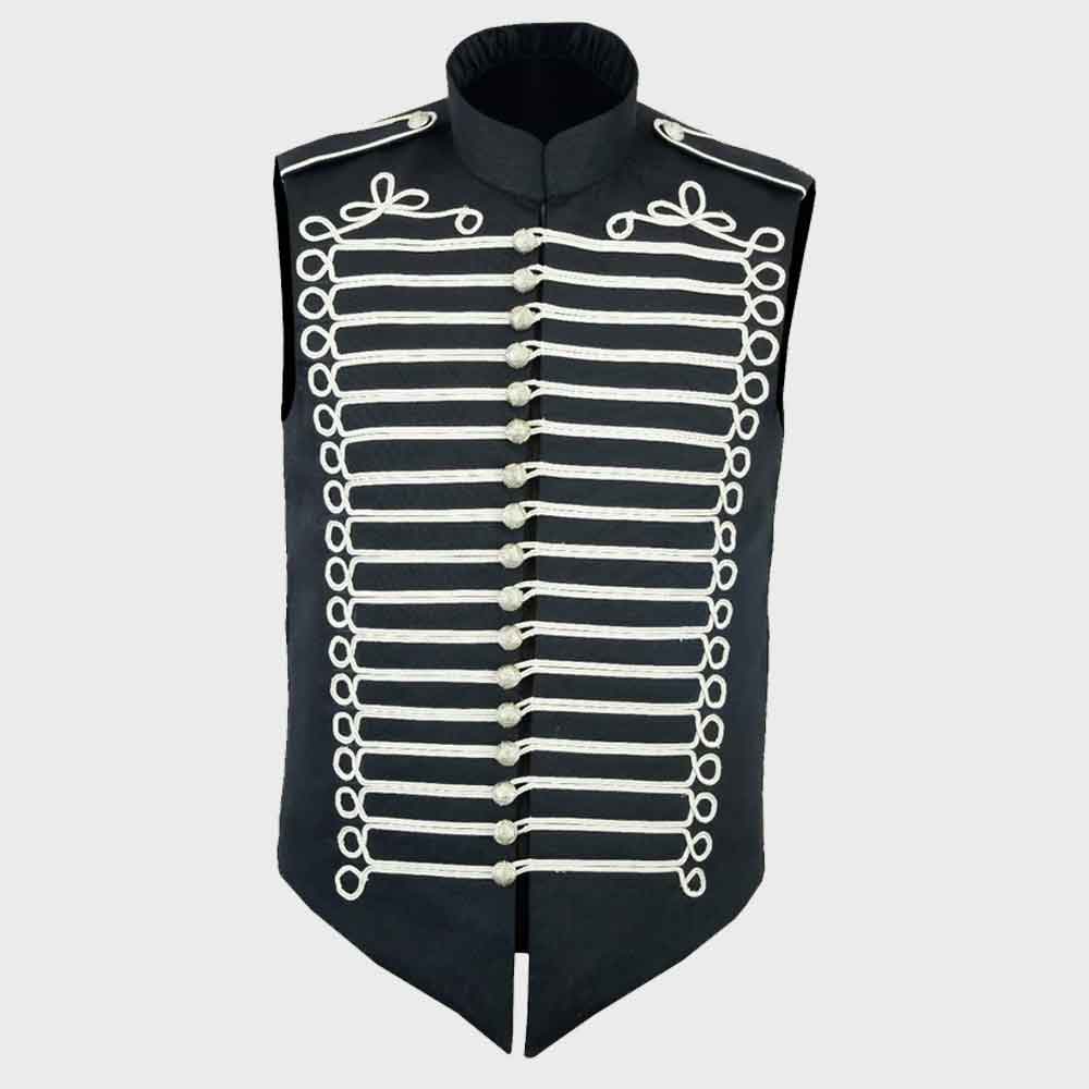 Ladies and Men Black Officer's Military Coat Braided Jacket Ladies Fashion Military Coat