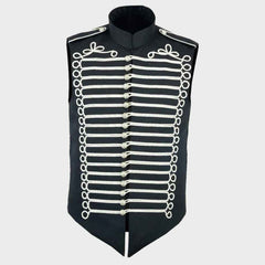 Ladies and Men Black Officer's Military Coat Braided Jacket Ladies Fashion Military Coat