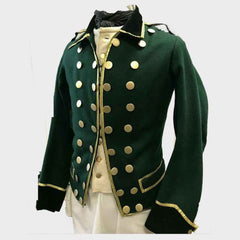 Mens Green Dragoon British Legion jacket Military jacket Michael braided jacket