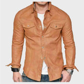 Leather Button Up Shirt
