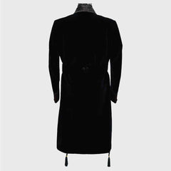 Black Long smoking jacket for men