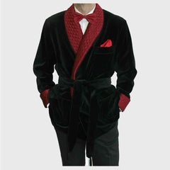 satin smoking Quilted Long Dinner jacket