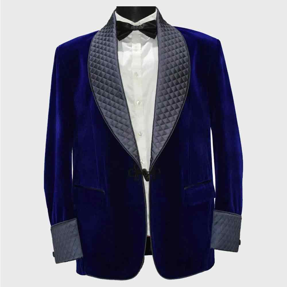 Mens Velvet Smoking Quilted Dinner Coat Mens Velvet Smoking Coat 9