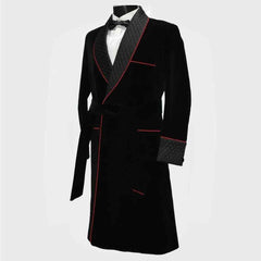 mens velvet smoking jacket