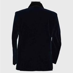 hugh hefner black Quilted Dinner smoking jacket for mens