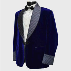Mens Velvet Smoking Quilted Dinner Coat Mens Velvet Smoking Coat 9
