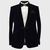 blue smoking jacket