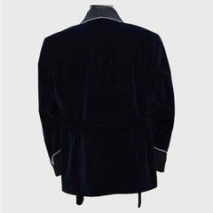 Mens Velvet Long Smoking Coat