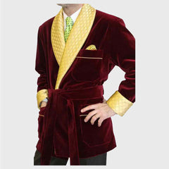 mens silk smoking jacket