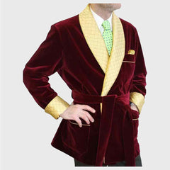 mens silk smoking jacket