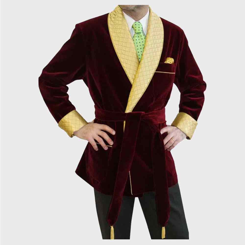 mens silk smoking jacket