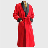 Ysl Velvet Quilted Long Dinner Smoking Jacket for men's