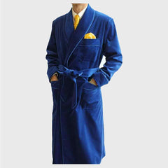 velvet smoking jackets Mens Velvet Long Smoking Coat