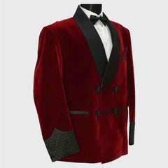 Men's premium velvet smoking jacket