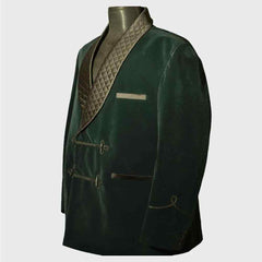 green smoking jacket