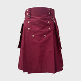 Modern Burgundy Color Utility Kilt