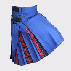 Blue Kilt with Hybrid Kilt Style Tartan