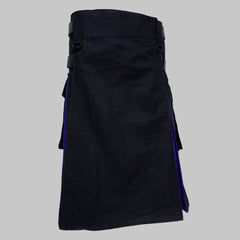 Purple and Black Premium Hybrid Kilt