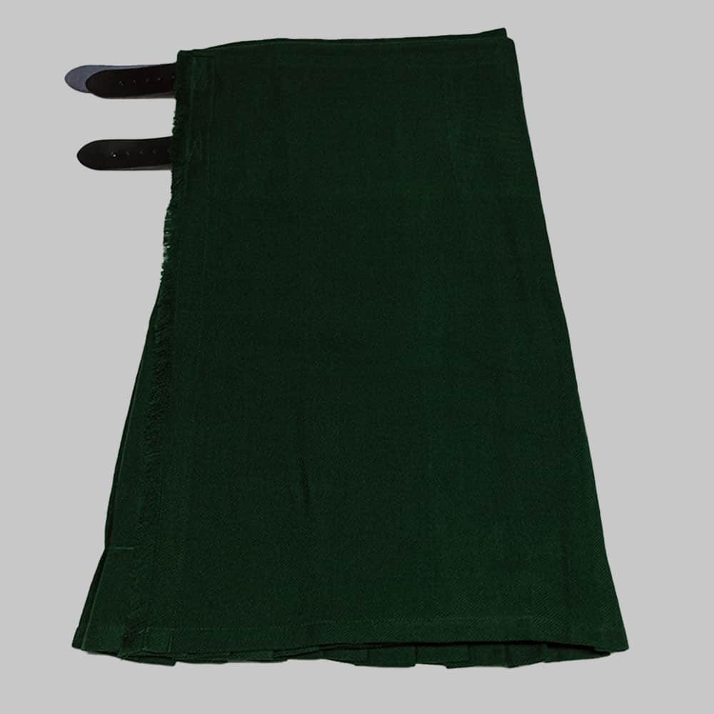 Solid Green Tartan Kilt