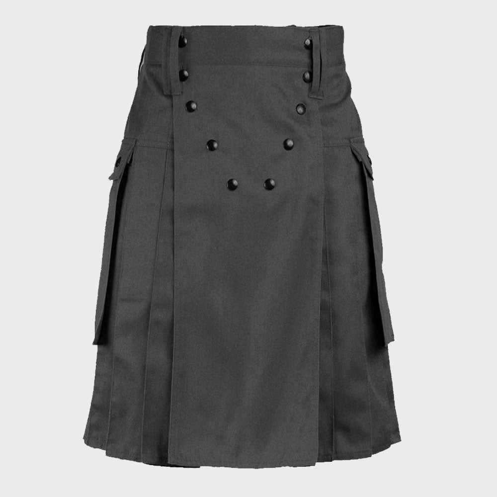 Slash Pocket Blue Utility Kilt