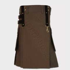 Aesthetic Kilt in Brown For Steampunk