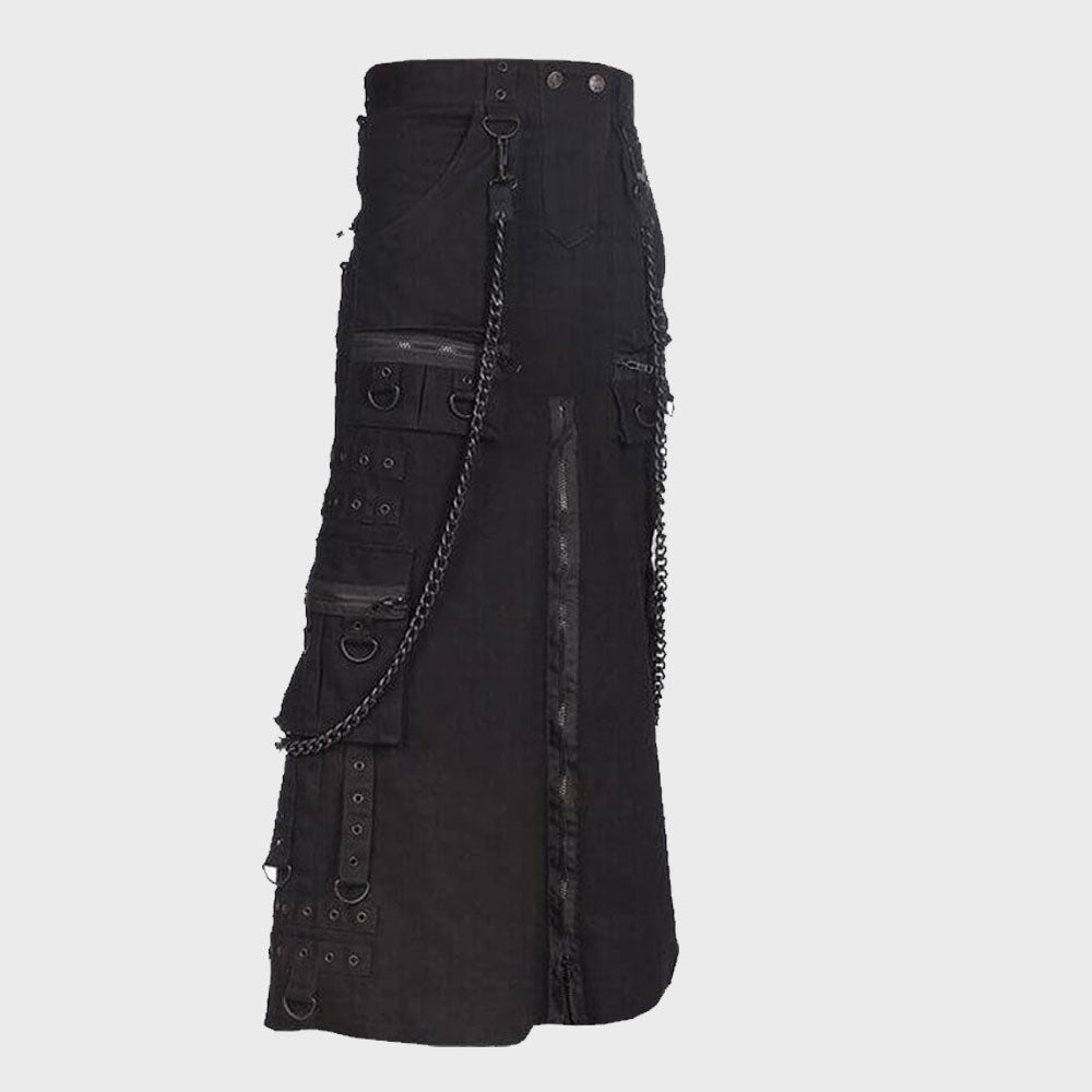 Black Pistol Kilt - Short Kilt Denim 1