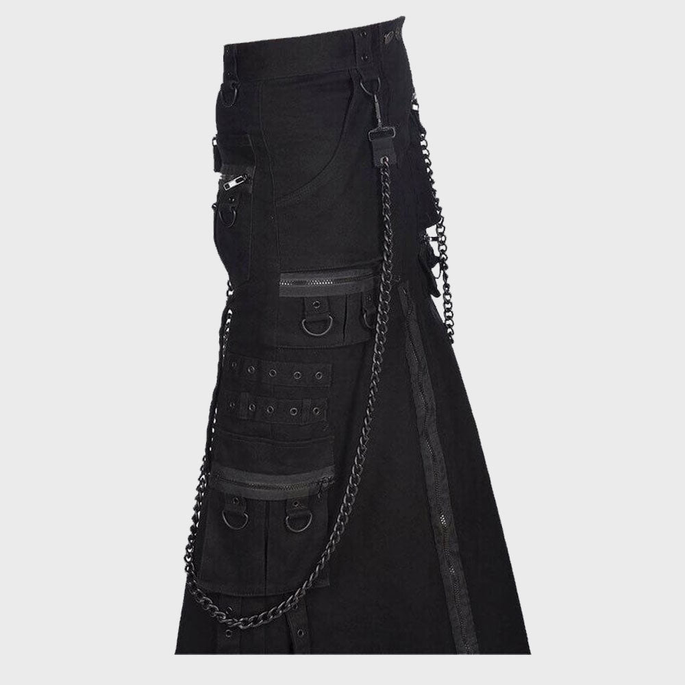 Black Pistol Kilt - Short Kilt Denim 1