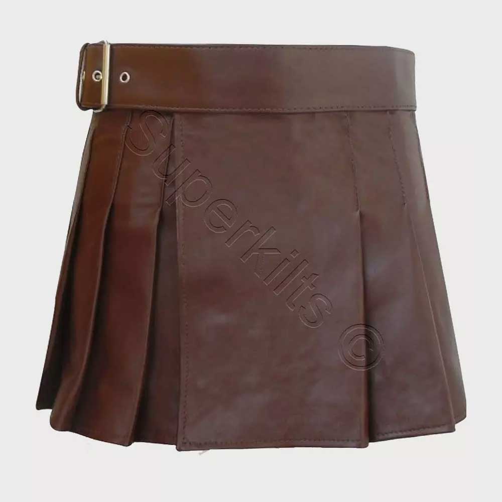 Brown Leather Kilt