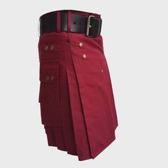 Classic Burgundy Utility Kilt