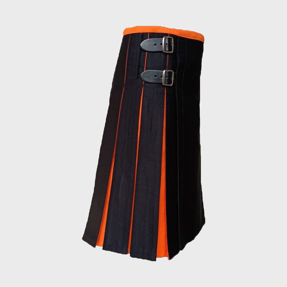 Classic Hybrid Black and Orange Kilt