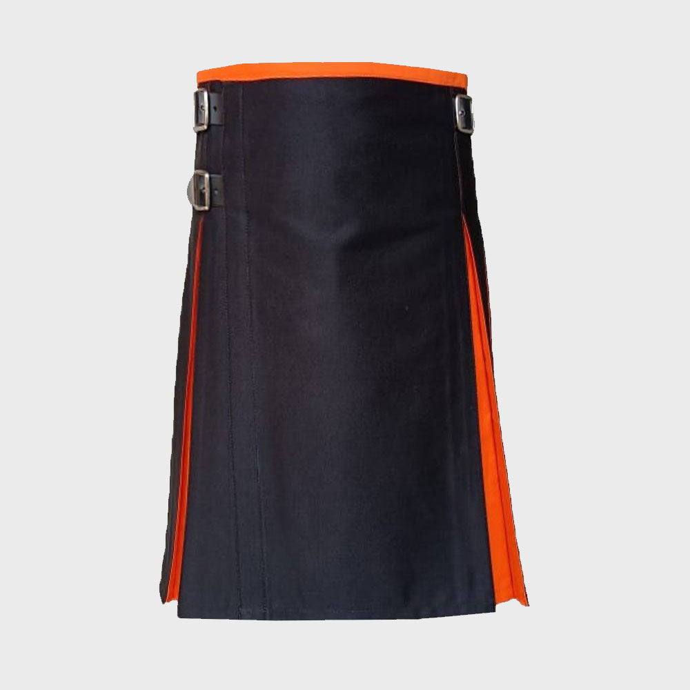 Classic Hybrid Black and Orange Kilt