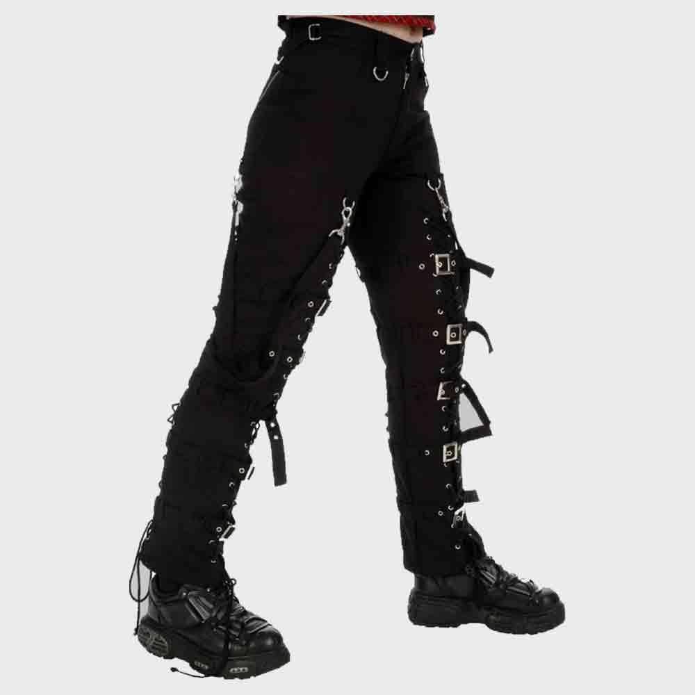 Men Gothic Pants Black Chrome Trousers