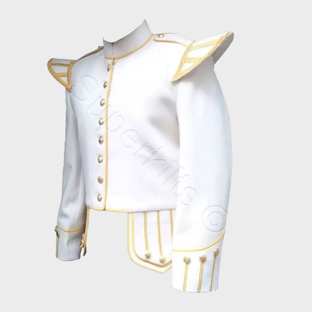 Doublet White Jacket Golden Trim