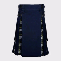 Navy Blue Dress Gordon Tartan Hybrid Kilt