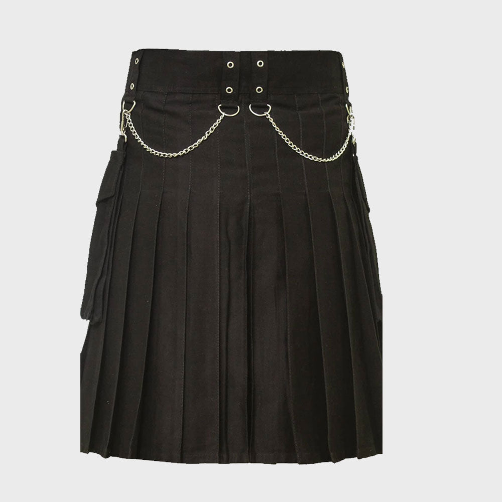 Famous Cargo Utility Kilt With Golden Chains