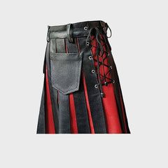 Gladiator Leather Kilt with Front Panels Kilt