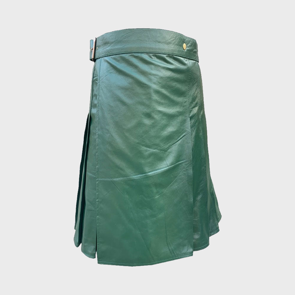 Green Leather Kilt