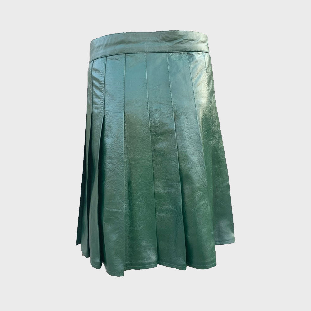 Green Leather Kilt